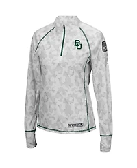 Colosseum Women's Camo Baylor Bears Oht Military Appreciation Officer Arctic Lightweight Quarter-Zip Sweatshirt