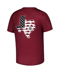 Columbia Big Boys and Girls Maroon Texas A&M Aggies Terminal Tackle Omni-Shade T-Shirt
