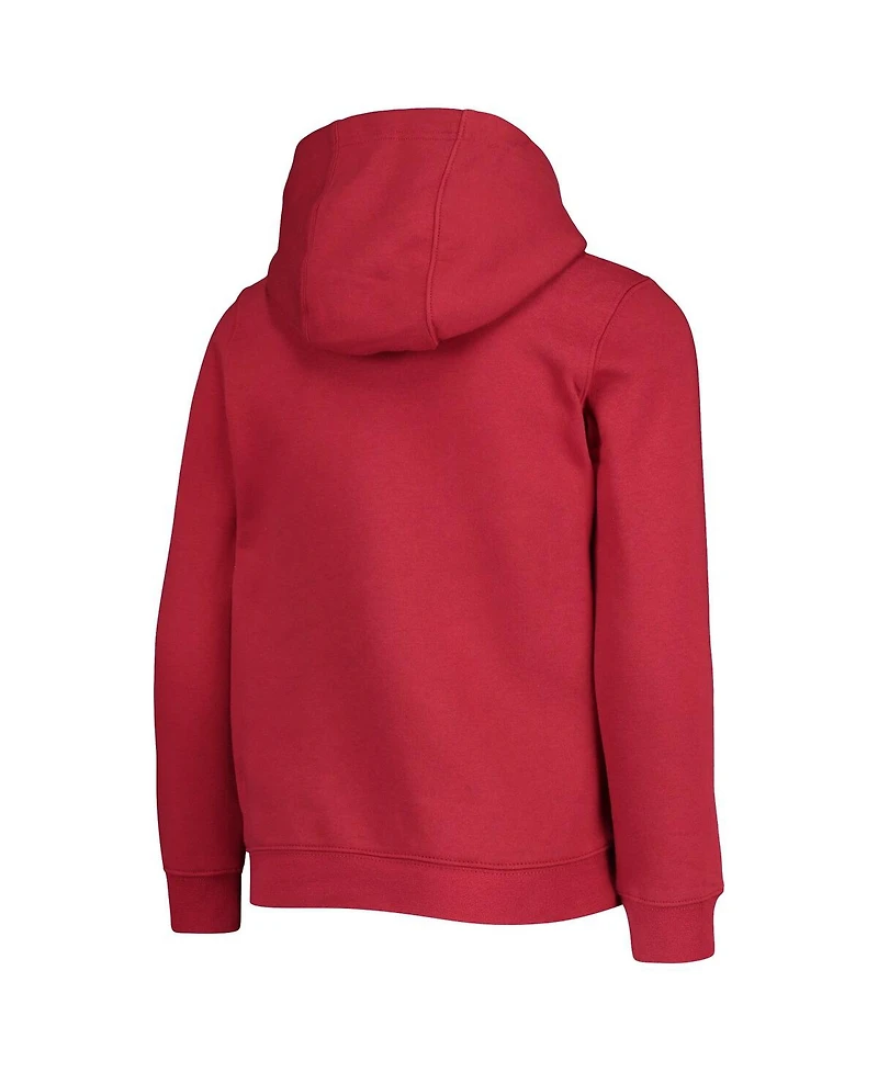 Nike Big Boys and Girls Crimson Oklahoma Sooners Club Fleece Pullover Hoodie