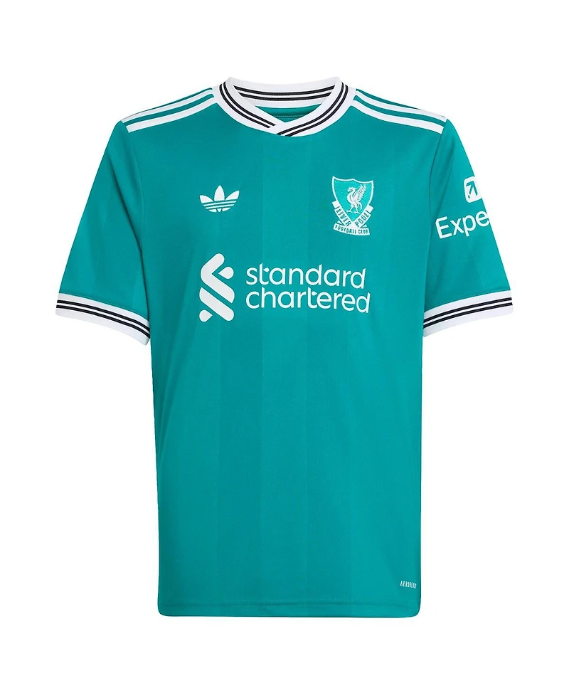 Adidas Big Boys and Girls Virgil van Dijk Green Liverpool 2025/26 Third Replica Player Jersey