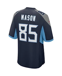 Nike Men's Derrick Mason Navy Tennessee Titans Game Retired Player Jersey