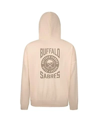 LevelWear Men's Cream Buffalo Sabres Contact Stamp Pullover Hoodie