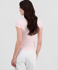 Sincerely Jules Juniors' Beaded Crewneck T-Shirt