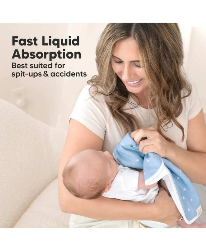 5pk Urban Baby Burp Cloths, Organic Burping Cloth for Babies, Rags Girls, Boys