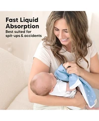 5pk Urban Baby Burp Cloths, Organic Burping Cloth for Babies, Rags Girls, Boys