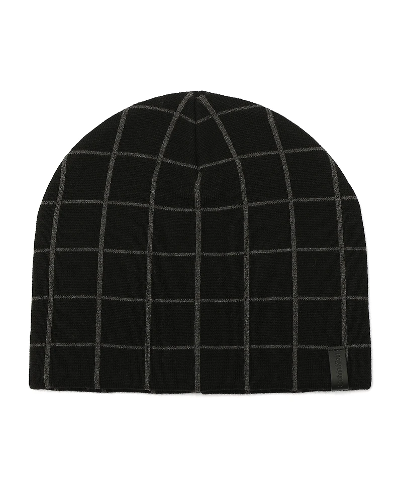 Calvin Klein Men's Window Check Cuff Hat