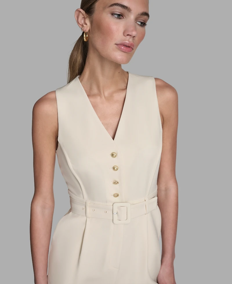 Bcbg Women's Iconic Stretch Sleeveless Romper