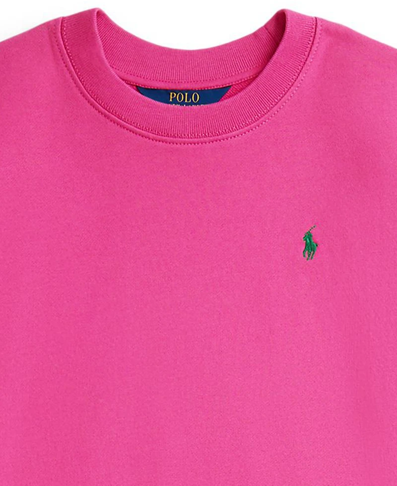 Polo Ralph Lauren Girls 7-16 Striped Skirt Loopback Fleece Long-Sleeve Dress