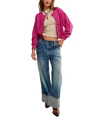 Free People Women's Lila Slouchy Cropped Cardigan