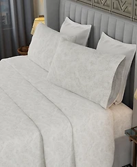 Color Sense Brushed Cool Crisp Percale Printed 3-Pc. Sheet Set, Twin Xl