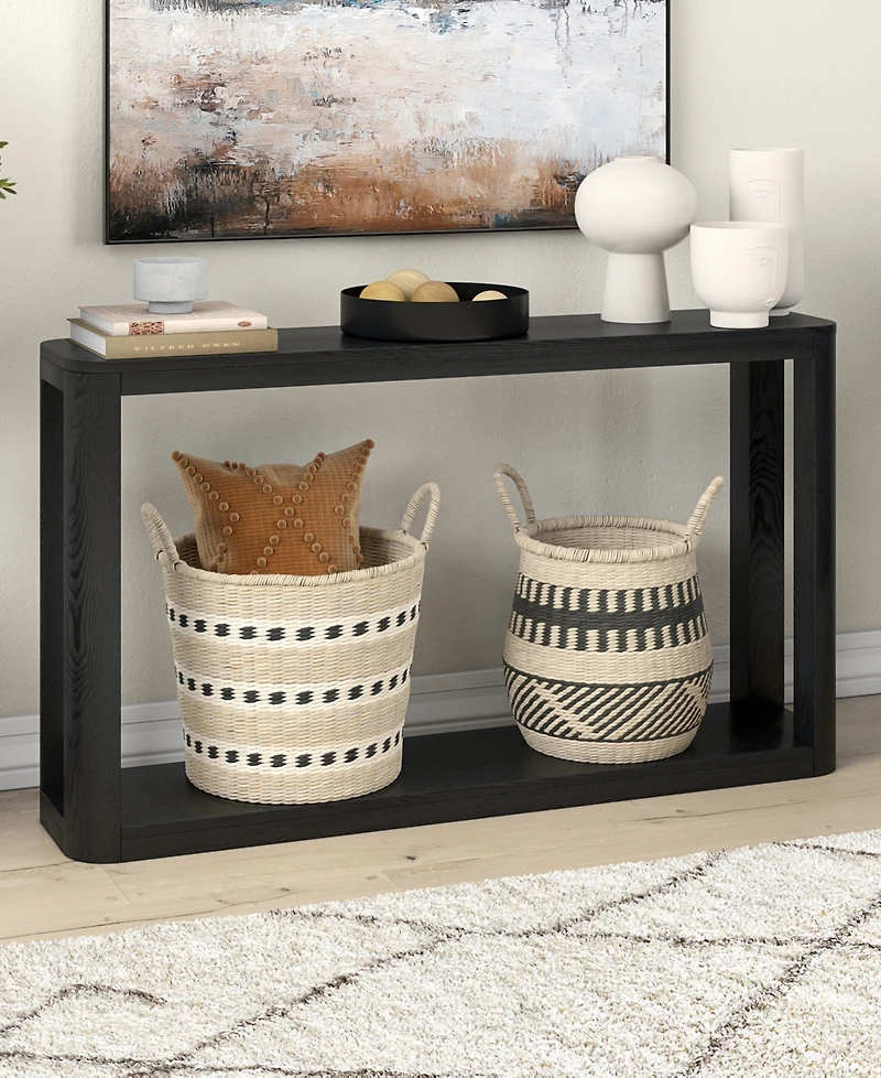 Hudson & Canal Stellan 52" Wood Wide Rectangular Console Table