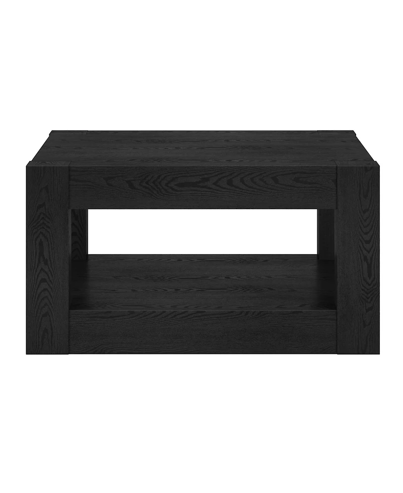 Hudson & Canal Hughes 32" Wood Wide Square Coffee Table