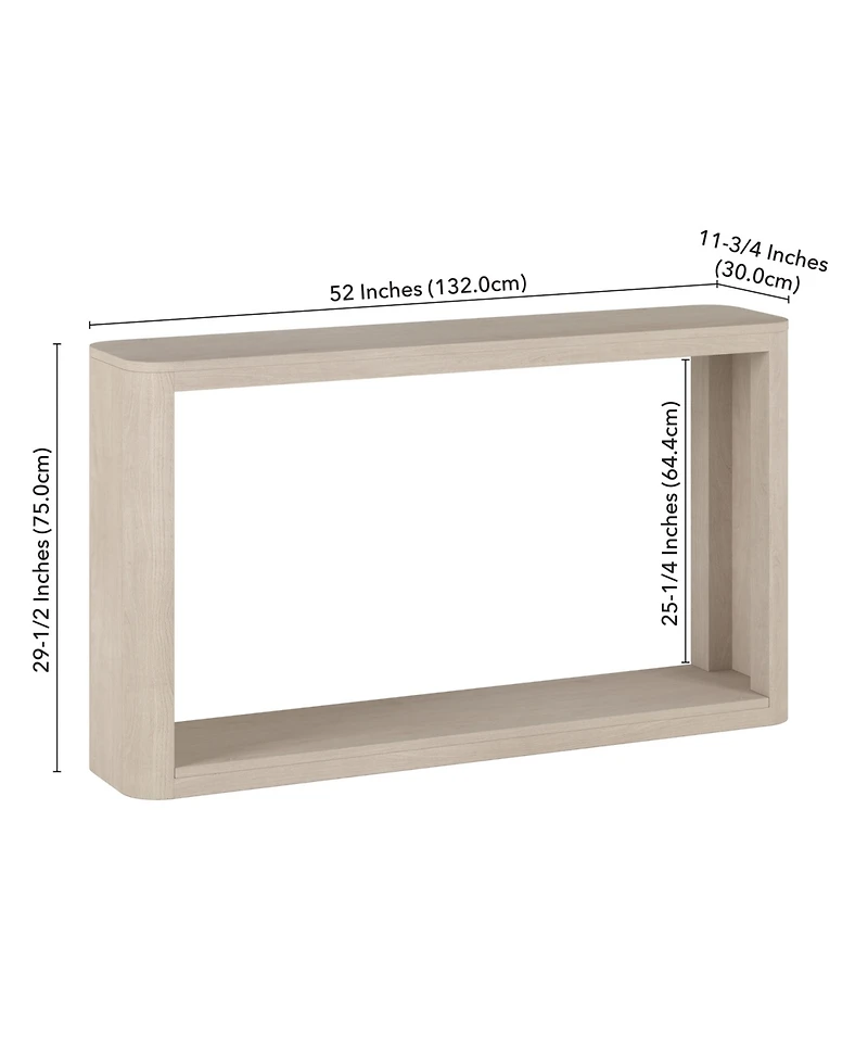 Hudson & Canal Kellan 52" Wood Wide Rectangular Console Table