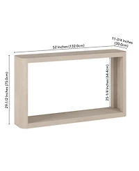 Hudson & Canal Kellan 52" Wood Wide Rectangular Console Table