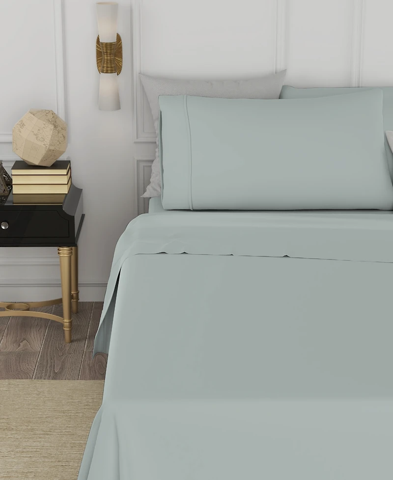 Color Sense Brushed Cool Crisp Solid Cotton 3-Pc. Sheet Set, Twin Xl