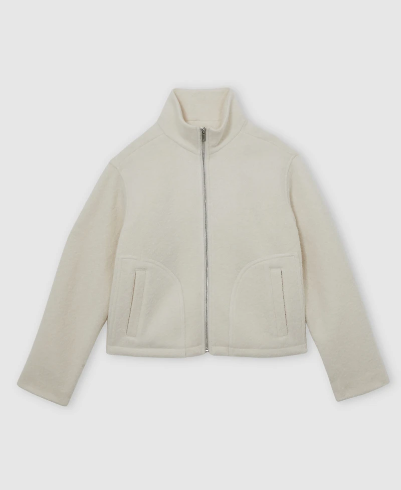 Reiss Women's Darrion Wool Felted Funnel-Neck Jacket