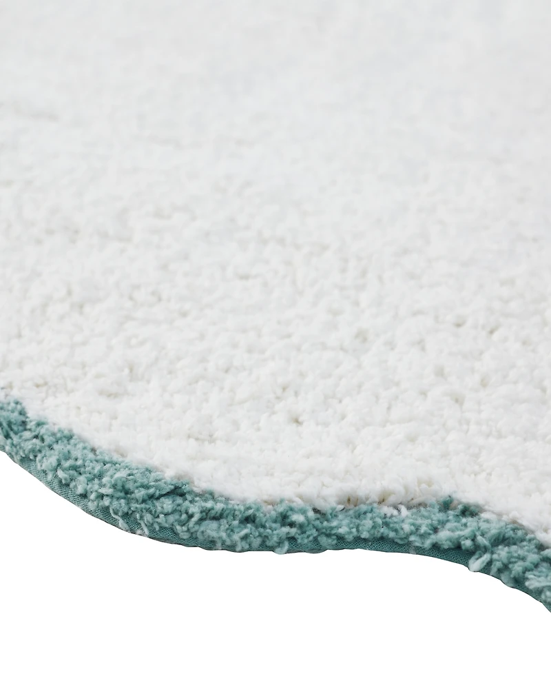 Vcny Home Scallop Cotton Bath Rug, 17" x 24"