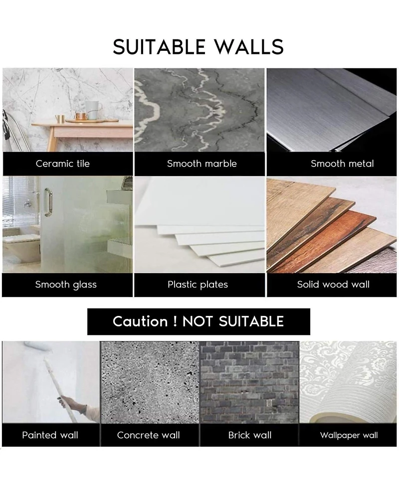 Adhesive Paper Holder - Self Adhesive Black Comfort Room Paper Roll Holder Wall Mount for Bathroom and Kitchen, Sus-304 Stainless Steel