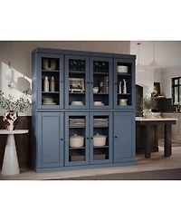 Palace Imports 100% Solid Wood 65" Pantry China Cabinet with Raised Panel