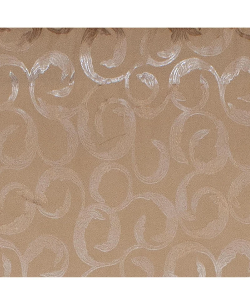 Rlf Home Terra Cornice 100% Cotton with Fully Lined 3" Rod Pocket Valnance for Windows 50" x 17" Saddle