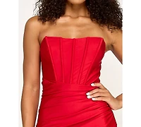 Seni & Cade Junior's Strapless Bustier Long Dress