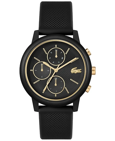 Lacoste Men's Black Silicone Strap Watch, 42mm