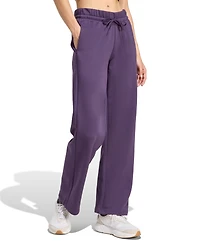 adidas Women's Essentials Feel Cozy Mid-Rise Open-Hem Pants