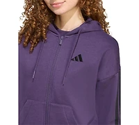 adidas Women's Essentials 3-Stripes Full-Zip Fleece Hoodie