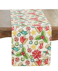 Saro Lifestyle Christmas Table Runner, 14" x 72"