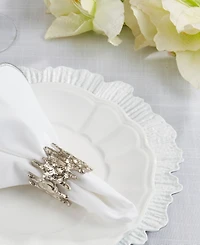 Saro Lifestyle Jagged Edge Napkin Ring, Set of 4