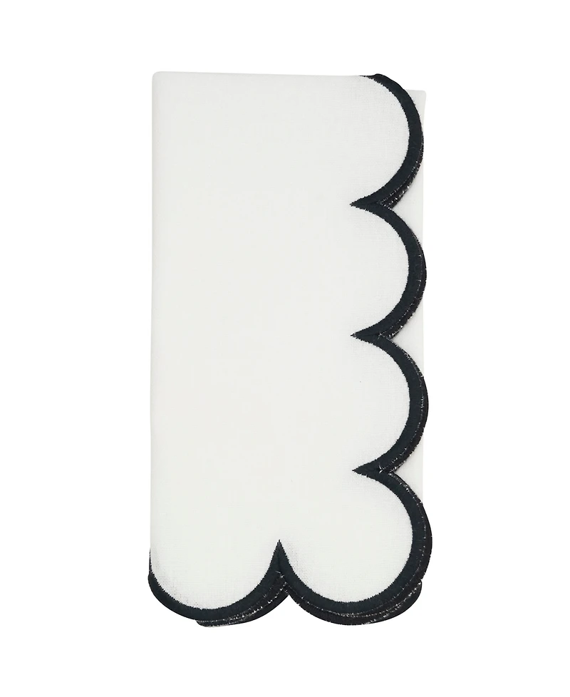 Saro Lifestyle Scalloped Hem Napkin, Set of 4