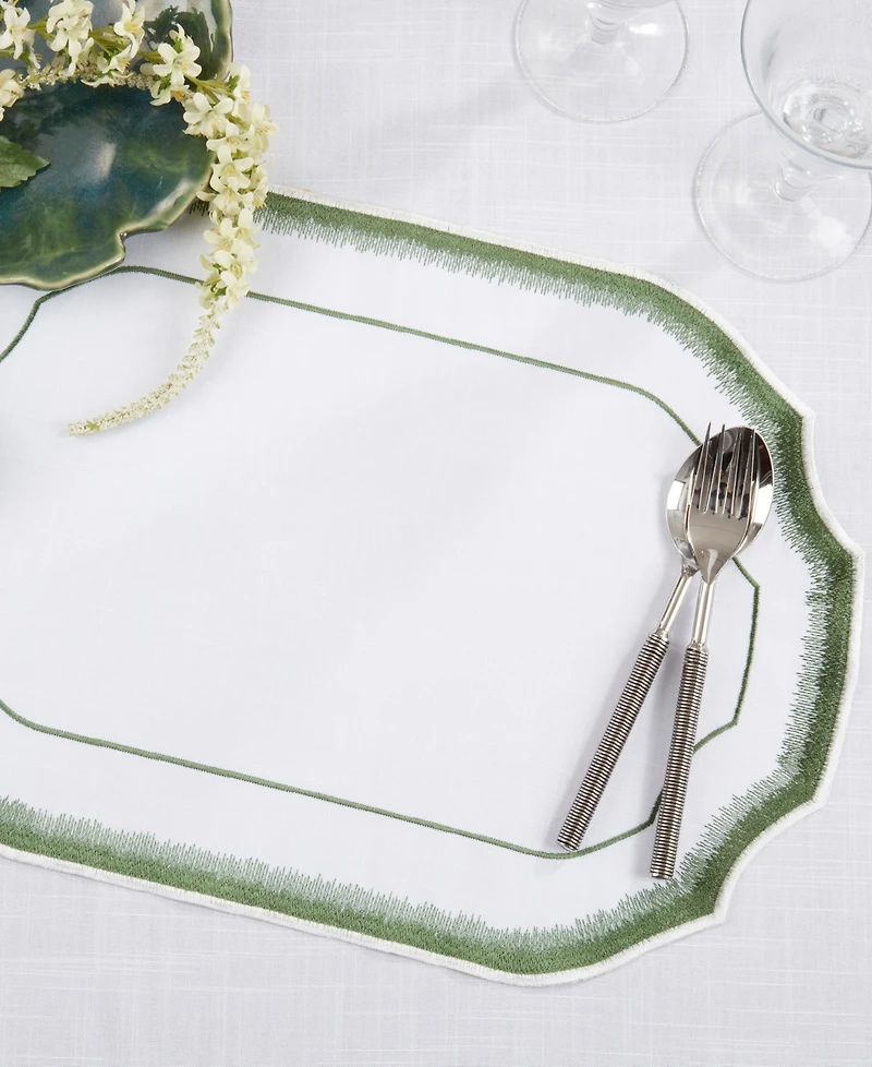 Saro Lifestyle Elegant Embroidery Detail Placemat, Set of 4