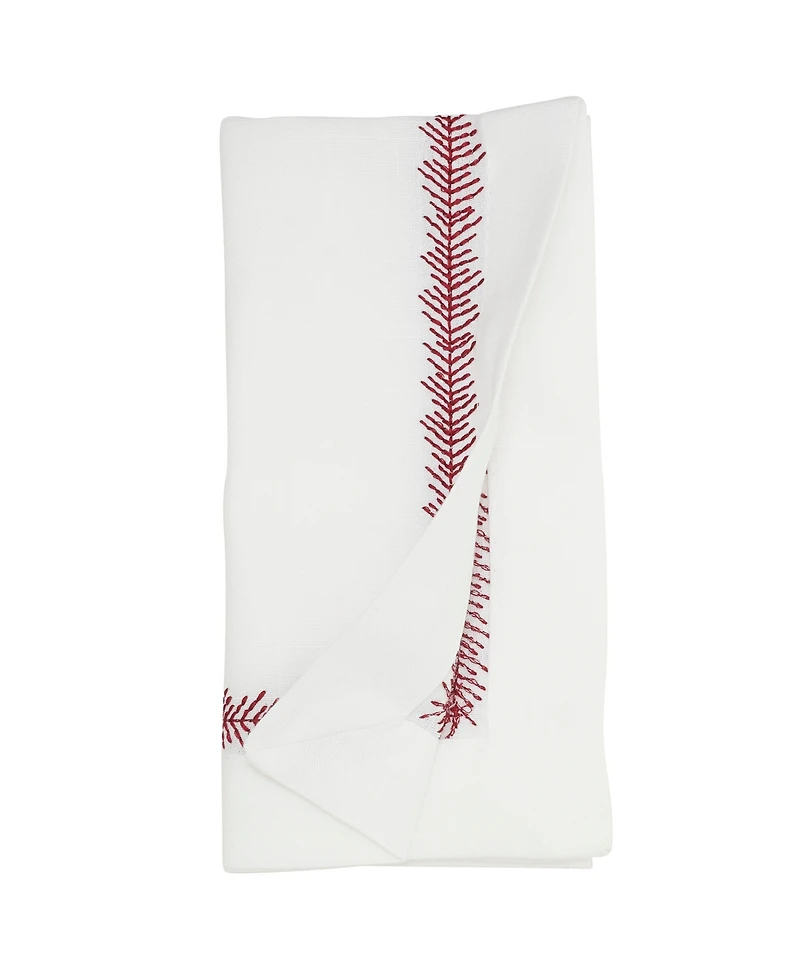 Saro Lifestyle Embroidered Border Table Napkin, Set of 4