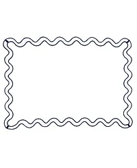 Saro Lifestyle Linen Eco Scallop Border Placemat, Set of 4