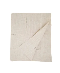 Saro Lifestyle Linen Blend Toscana Double Hemstitched Tablecloth