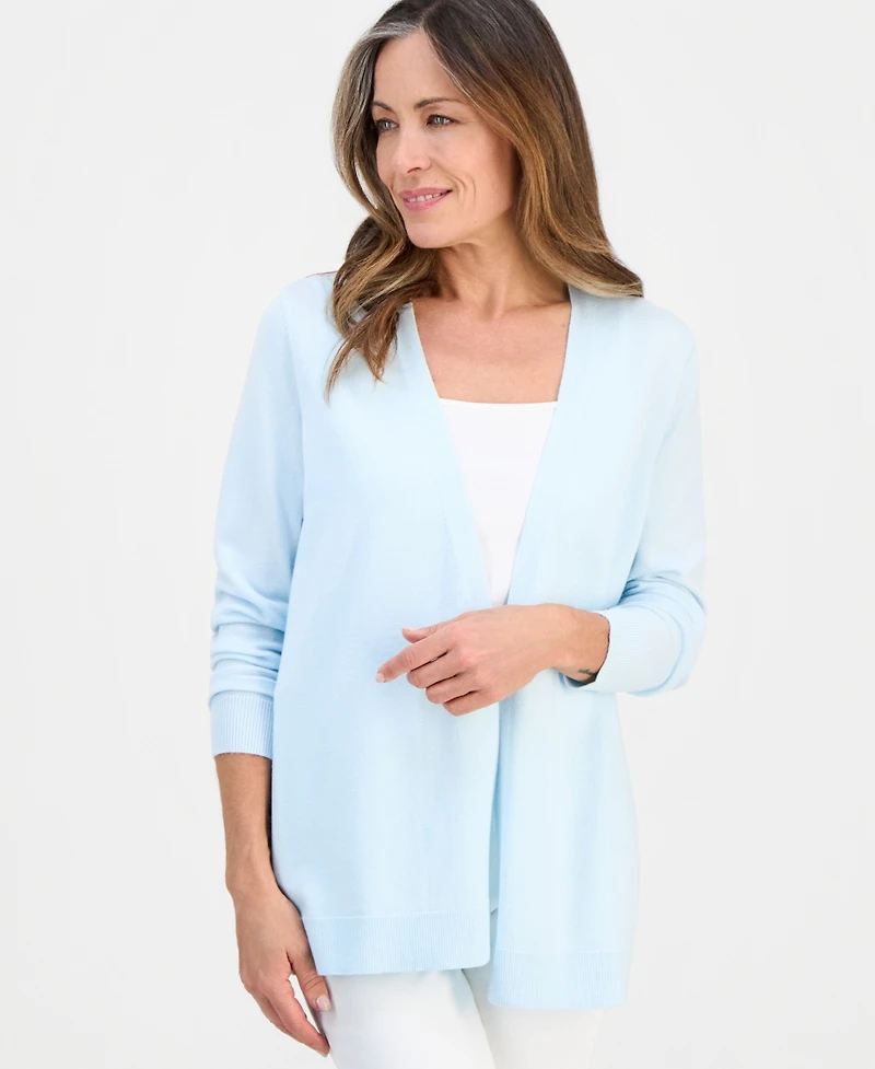 Style & Co Petite Open-Front Cardigan, Macy's Exclusive