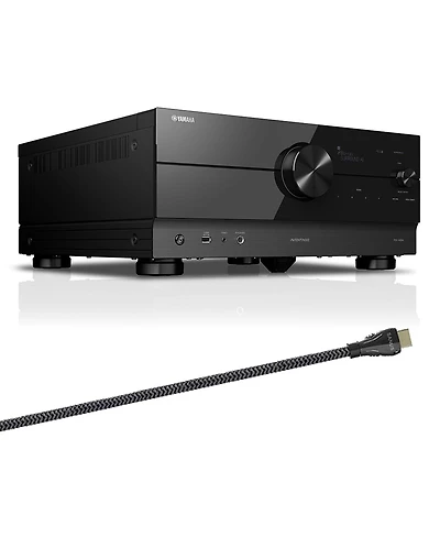 Yamaha Rx-A8A Aventage 11.2 Channel Av Receiver with Sanus Ultra High Speed 8K 6.56 ft. Hdmi 2.1 Cable