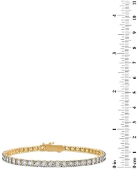 Esquire Men's Jewelry Lab-Grown Diamond (2 ct. t.w.) Bracelet in Yellow Rhodium Plated Sterling Silver