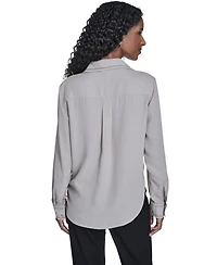 Calvin Klein Women's Decorated Button-Down Top