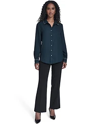 Calvin Klein Women's Decorated Button-Down Top