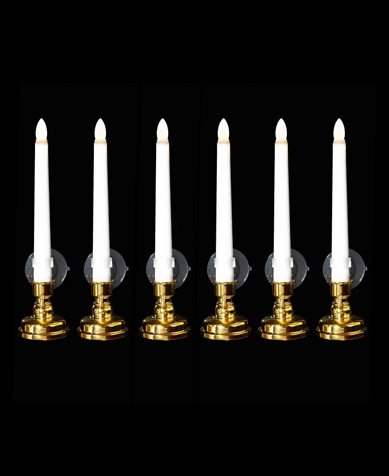 Northlight Single Light Window Candles with Remote and Timer, Set of 6