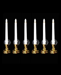 Northlight Single Light Window Candles with Remote and Timer, Set of 6