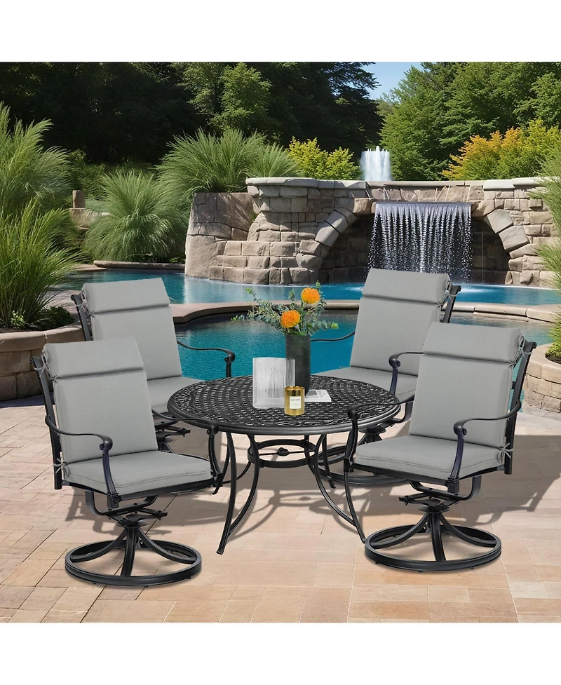 Aoodor 4Pcs Outdoor High Back Dining Chair Cushion Set - 21'' × 44''