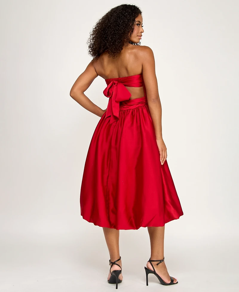 Seni & Cade Juniors' Bubble Strapless Midi Dress