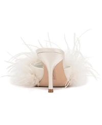Vince Camuto Women's Paelly High-Heel Feathered Dress Mules