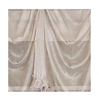 Rlf Home Luxurious Modern Design Classic Sheers Victory Swag 3-Scoop Window Valance 50" x 25" Silver