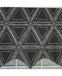 Rlf Home 100% Cotton Zircon Regal With Poly/Cotton Ivory lining Rod Pocket Valance 50" x 16" Silver