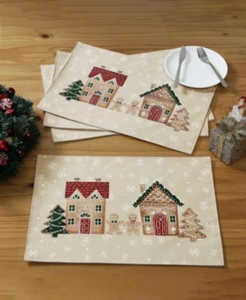 Avanti Gingerbread Village Table Linen Collection