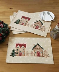 Avanti Gingerbread Village Table Linen Collection