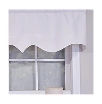 Rlf Home Luxurious Modern Design Classic Soft Rayon Regal Style Window Valance 50" x 17" Off White